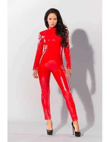 Guilty Pleasure Datex catsuit with zipper red M